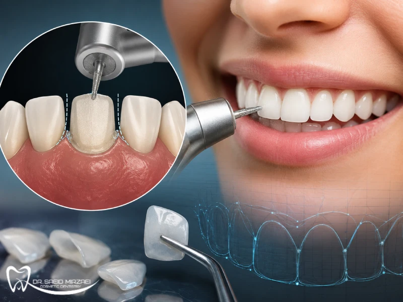 تراش دندان برای لمینت